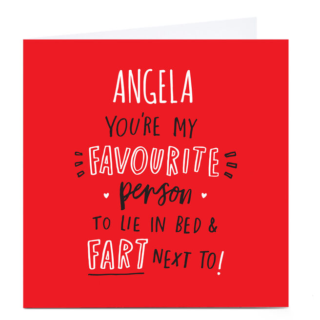 Personalised Valentine's Card - You're My Favourite Person