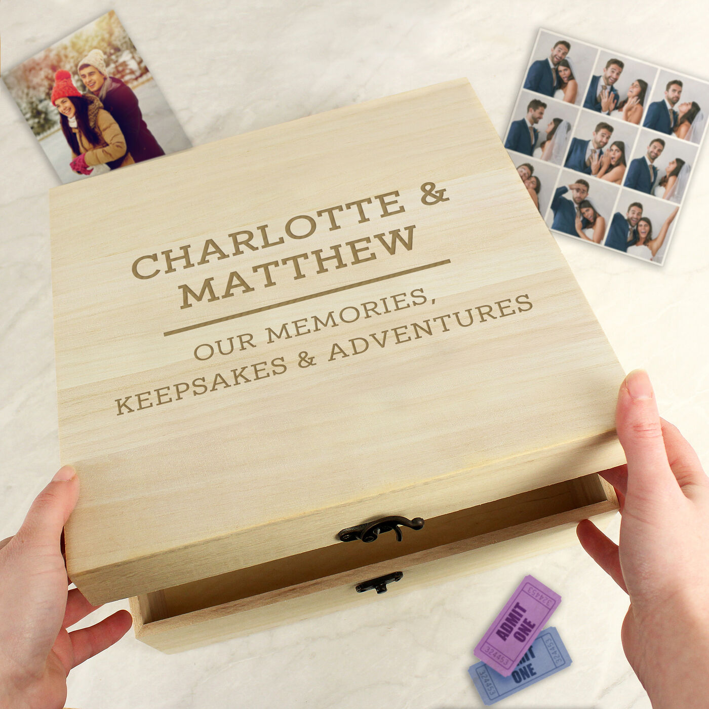 Buy Personalised Any Message Large Wooden Keepsake Box for GBP 18.74 ...