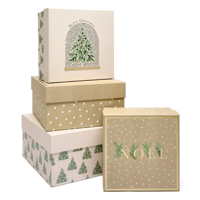 Lush & Simple Christmas Gift Boxes - Set of 4