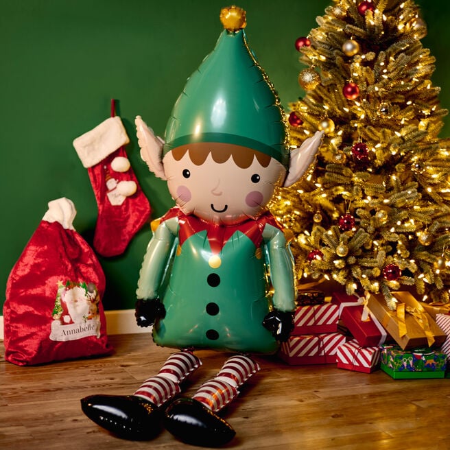 72-Inch Air-Fill Christmas Elf Balloon