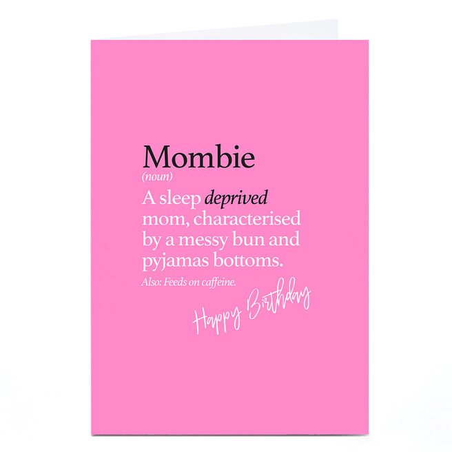 Personalised Punk Birthday Card - Mombie