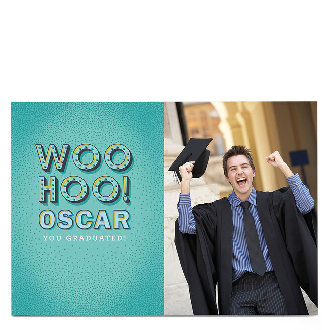Photo Graduation Card - Woo Hoo!