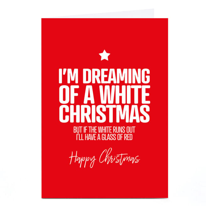 Personalised Punk Christmas Card - White Christmas