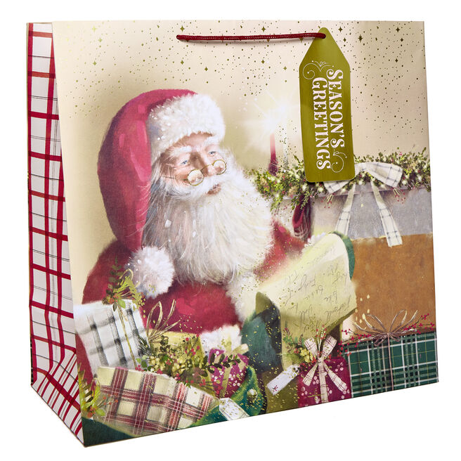 Traditional Santa Giant Square Gift Bag