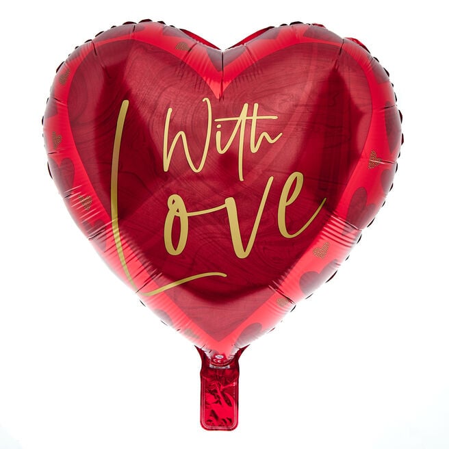 Valentine's Day Love Heart 18-Inch Foil Helium Balloon
