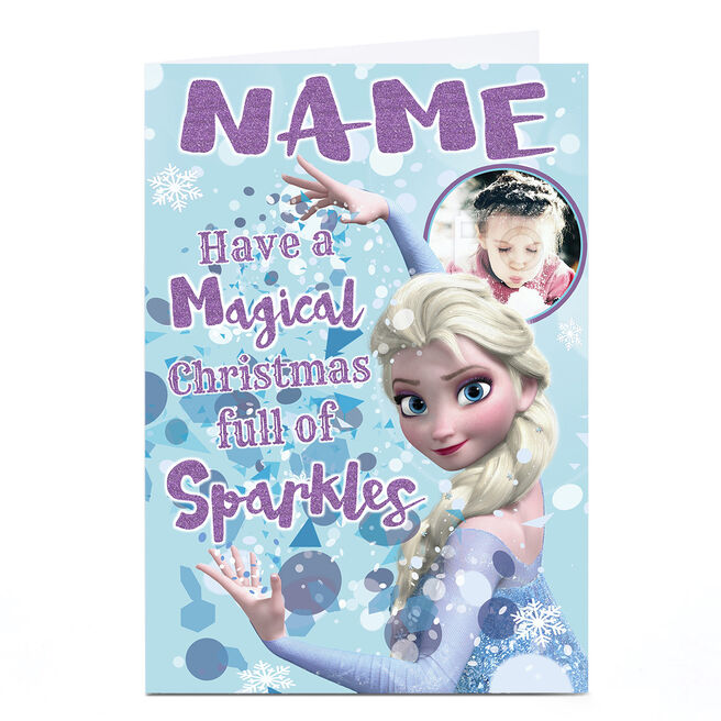Photo Disney Christmas Card - Frozen Elsa, Any Name