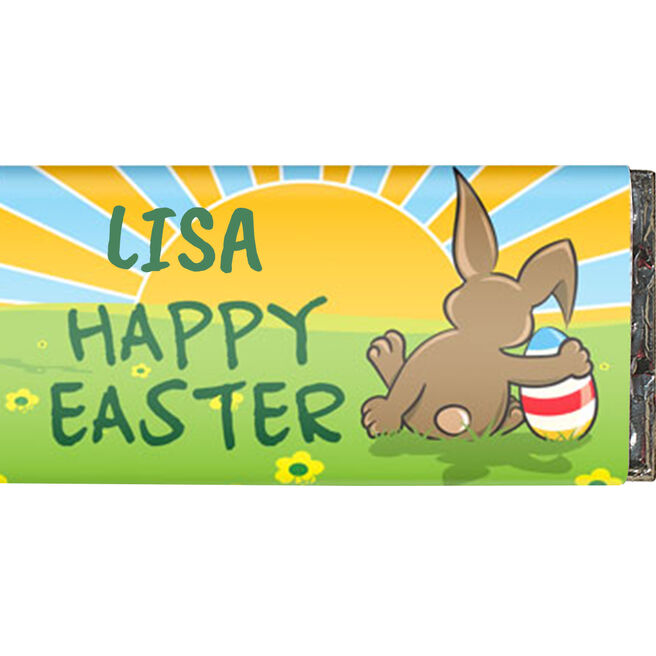 Personalised Chocolate Bar - Happy Easter Sunset