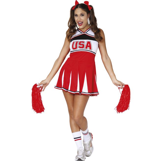 Cheerleader Adult Fancy Dress Costume 
