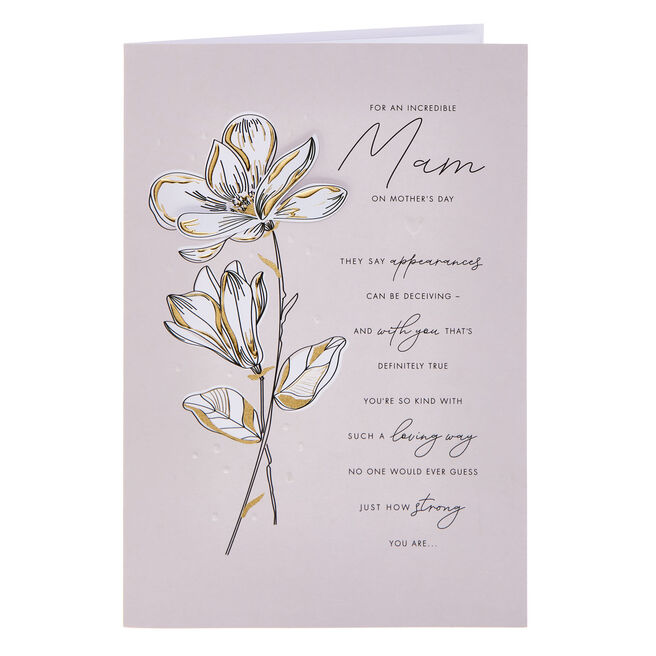 Mam Flower & Verse Mother's Day Card