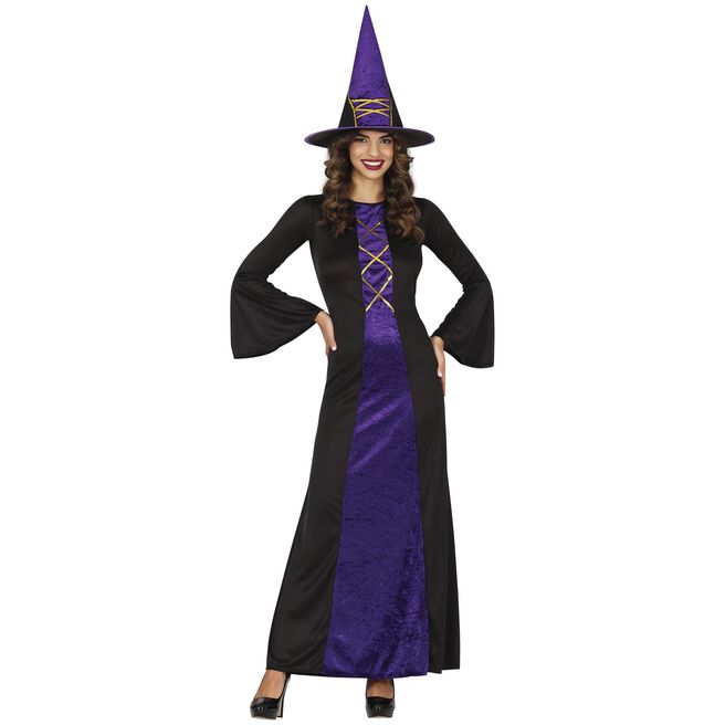 Purple Witch Adult Fancy Dress Costume