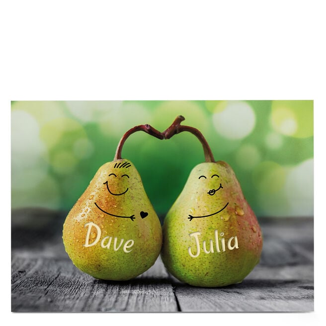 Personalised Card - Pear Couple