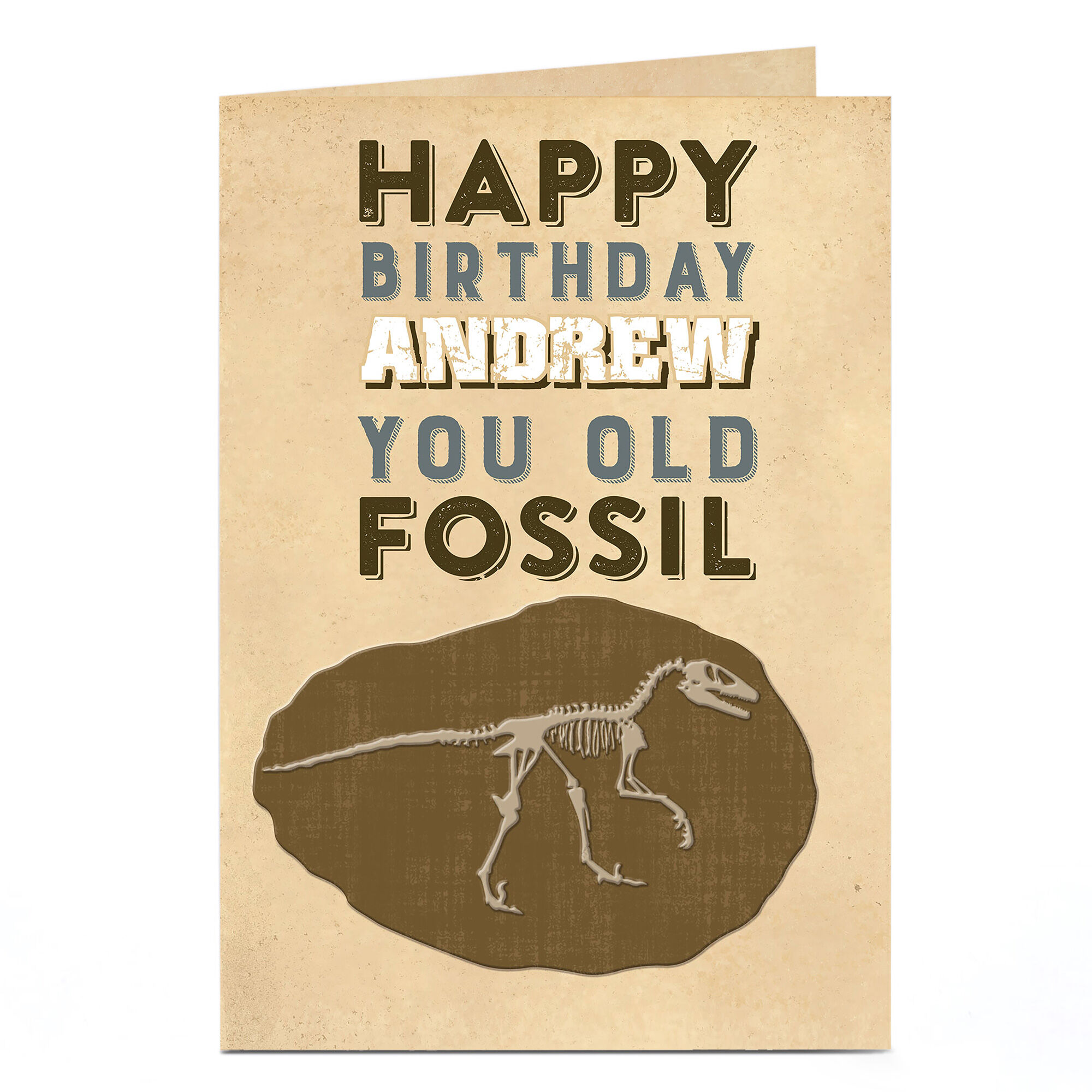 Buy Personalised Birthday Card Dinosaur You Old Fossil for GBP