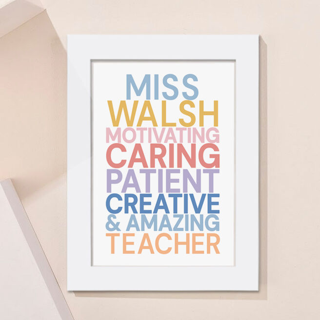 Personalised Motivating Caring Portrait Print
