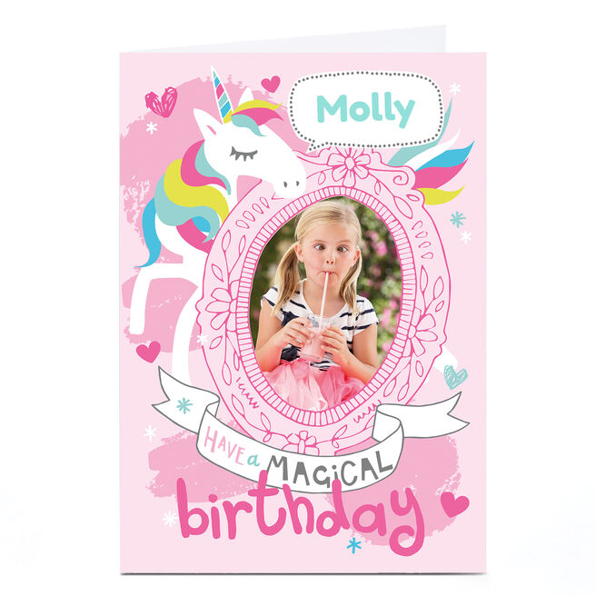 Personalised Bev Hopwood Birthday Card - Unicorn