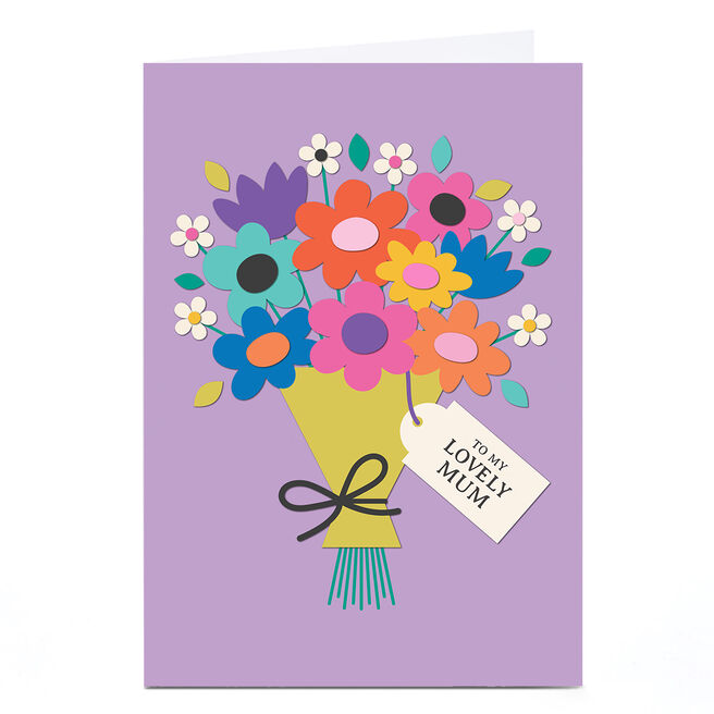 Personalised Pigment Mother's Day Card - Bright Bouquet, Lovely Mum