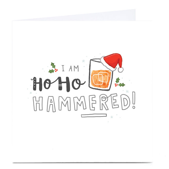 Personalised Blue Kiwi Christmas Card - Ho Ho Hammered