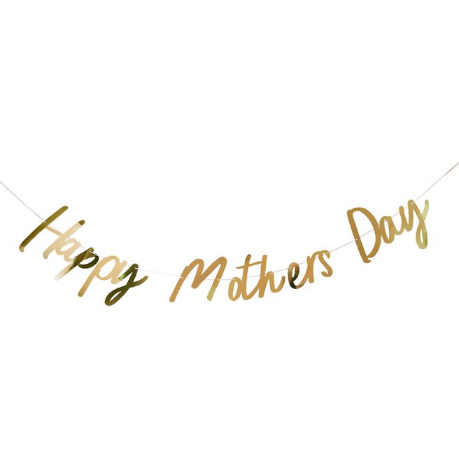 Gold Happy Mothers Day Card Banner 2m