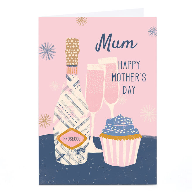 Personalised Rebecca Prinn Mother's Day Card - Prosecco