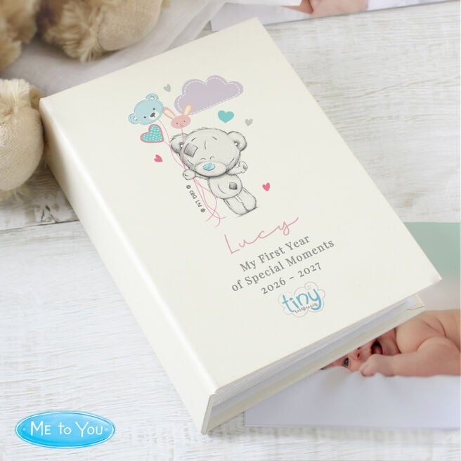 Personalised Tiny Tatty Teddy Pink 6x4-Inch Photo Album with Sleeves