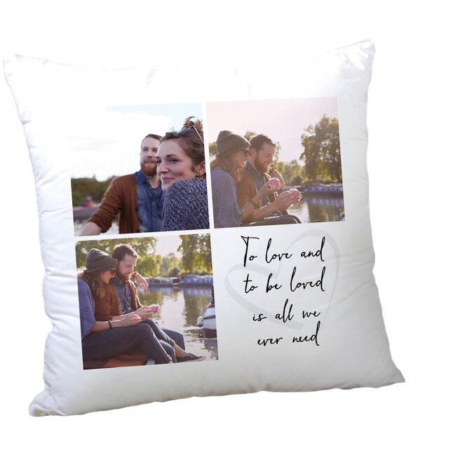 Multi Photo Valentine's Cushion - To Love and Be Loved