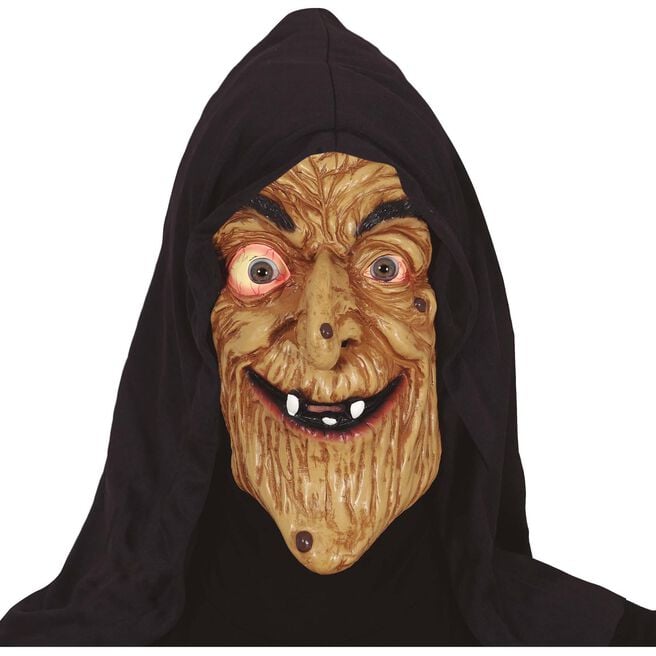 Fancy Dress Hooded Witch Mask 