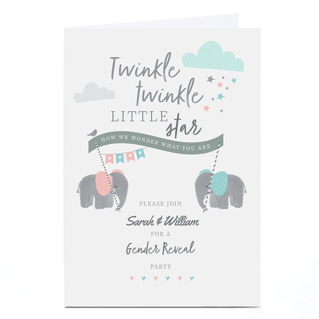 Personalised Gender Reveal Invitation - Twinkle Twinkle