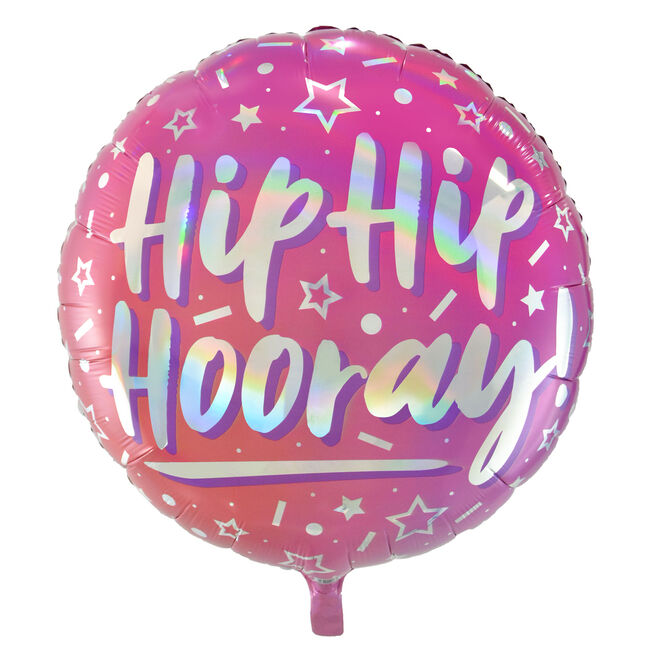 31-Inch Hip Hip Hooray Foil Helium Balloon