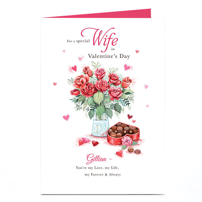 Personalised Valentine's Day Card - Wife Forever & Always