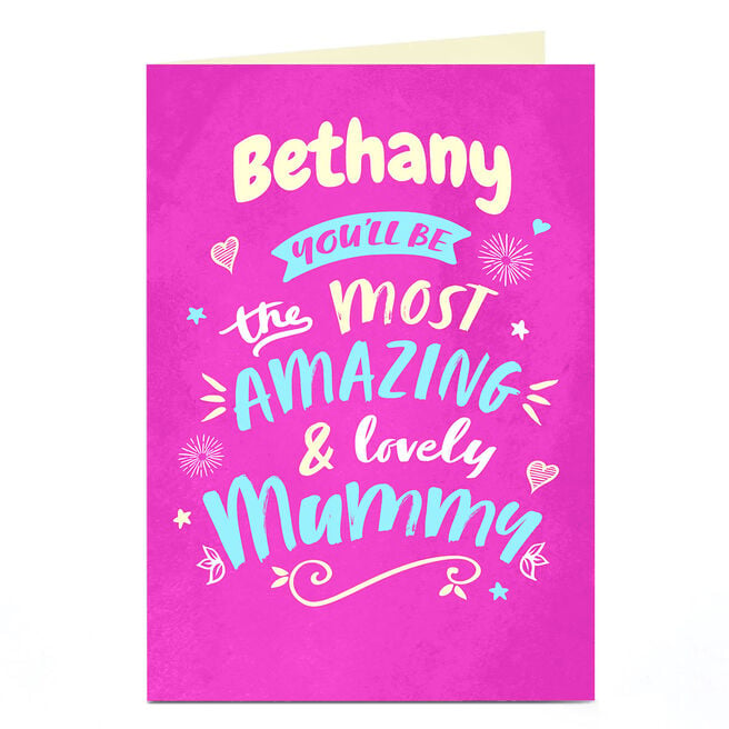 Personalised Baby Card - Lovely Mummy 