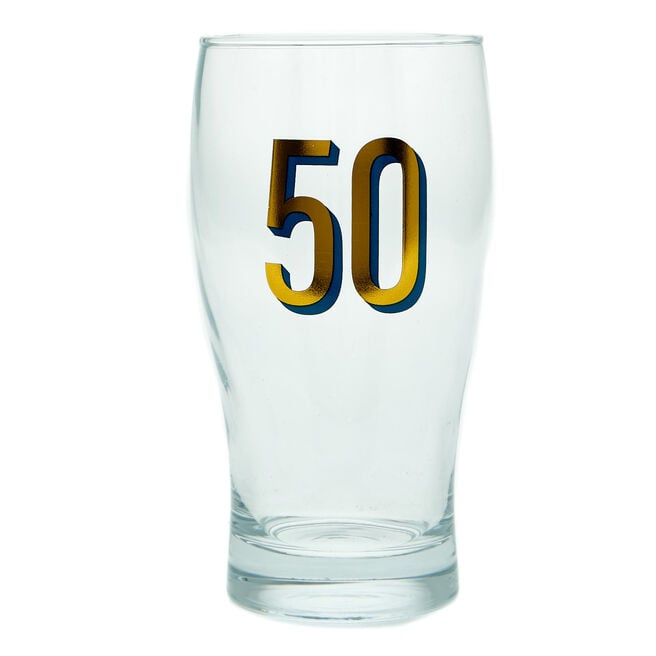 50th Birthday Pint Glass