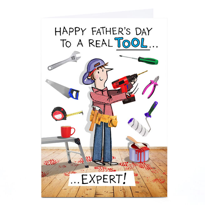 Personalised Emma Proctor Father's Day Card - Tool... Expert!