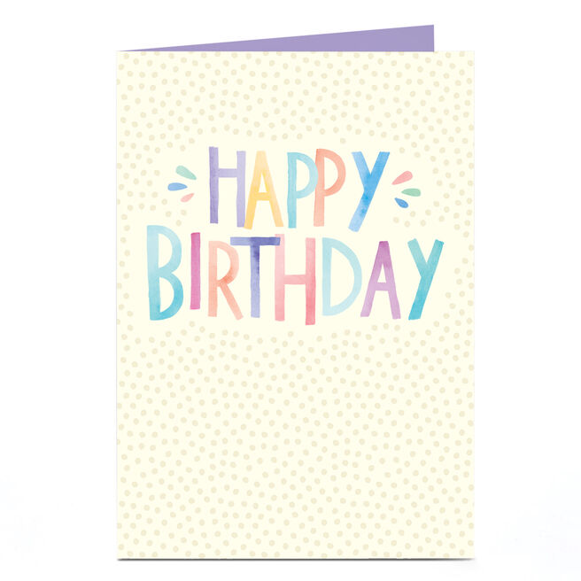 Birthday Card - Pastels and Speckles