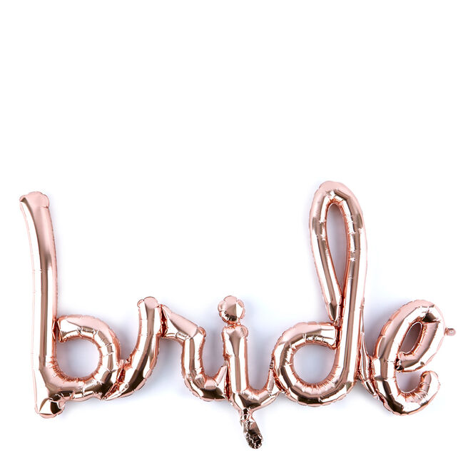 33-Inch Rose Gold Script Balloon - Bride