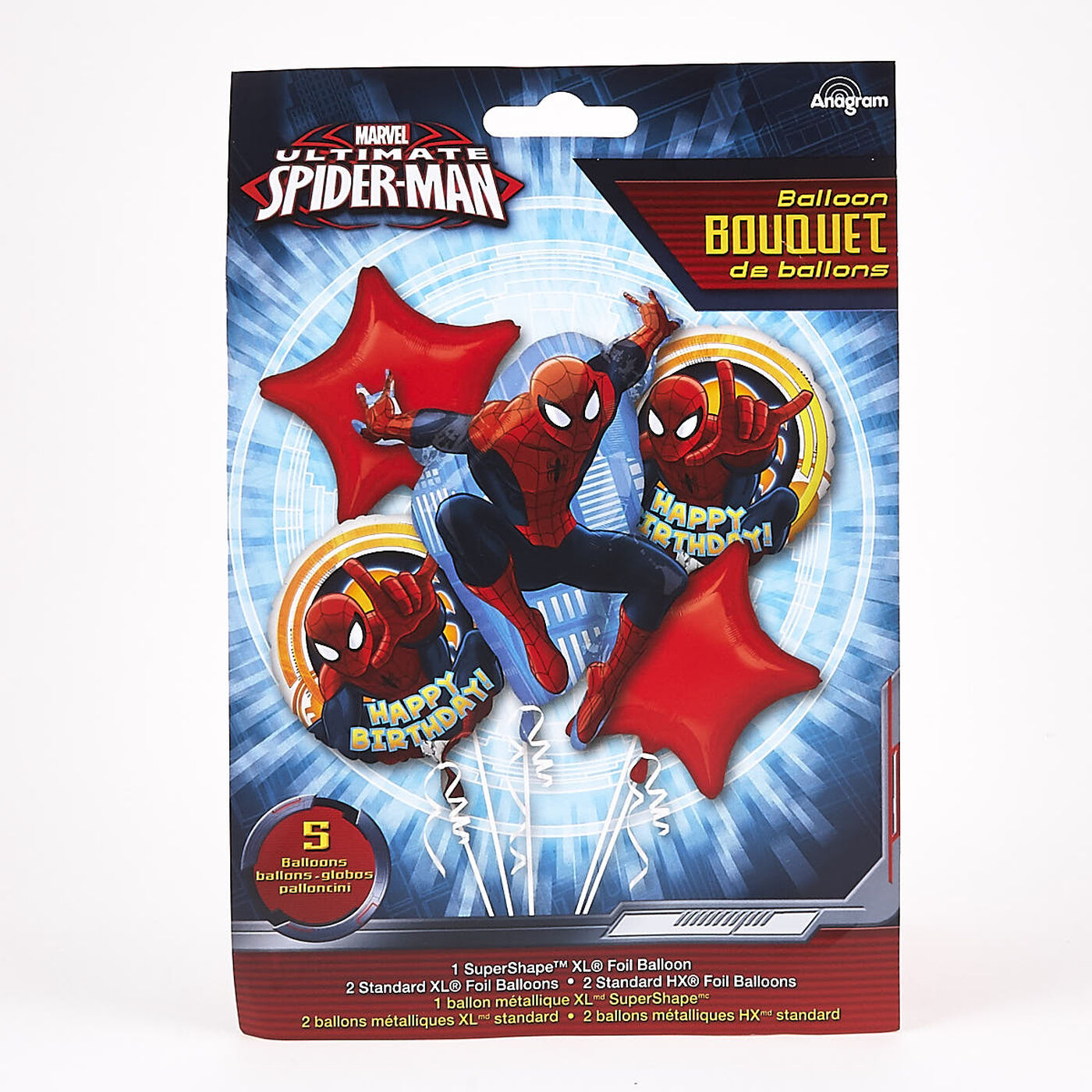Buy Marvel SpiderMan Helium Balloon Bouquet (Deflated) for GBP 12.99
