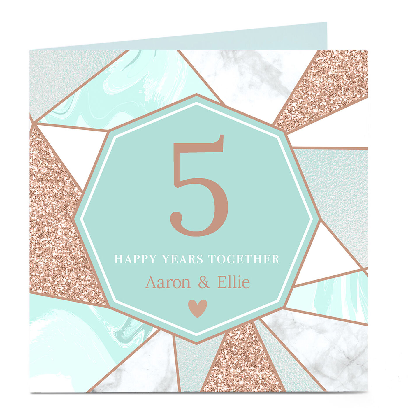 Buy Personalised Anniversary Card - Blue and Gold for GBP 2.99 | Card ...