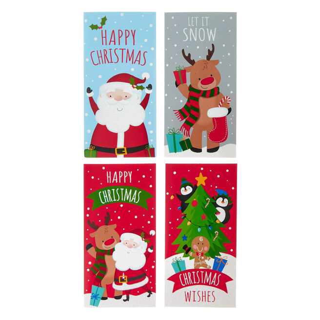 Cute Christmas Money Wallets - Pack of 4