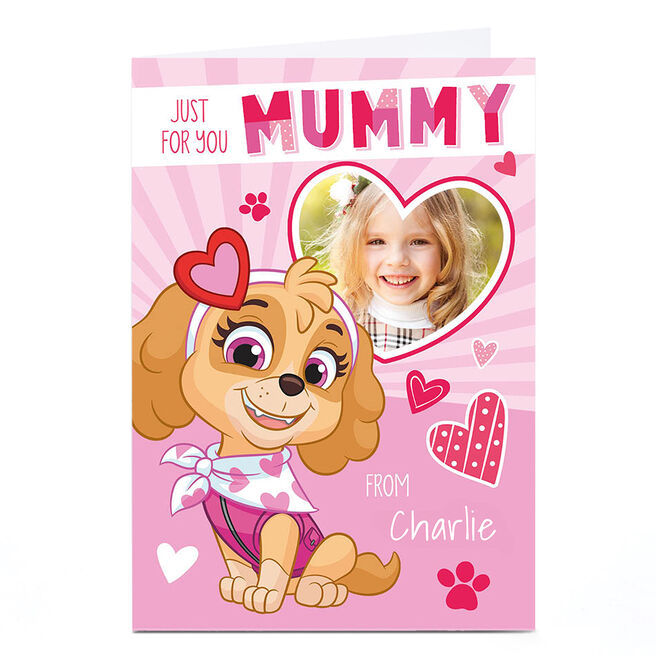 Photo Paw Patrol Valentine's Day Card - Skye, Mummy