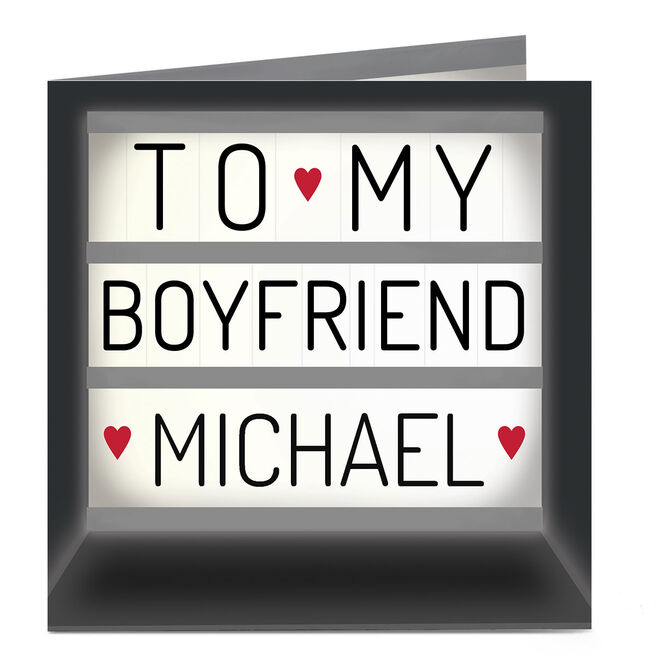Personalised Anniversary Cards For Boyfriend Card Factory