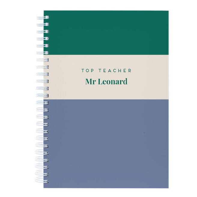 Personalised Thank You Teacher Notebook - Top Teacher