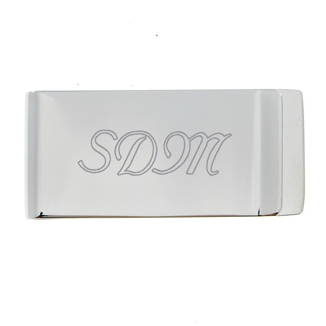 Personalised Engraved Silver Plated Money Clip