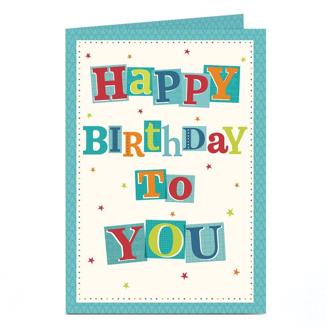 Birthday Card - Happy Birthday To You