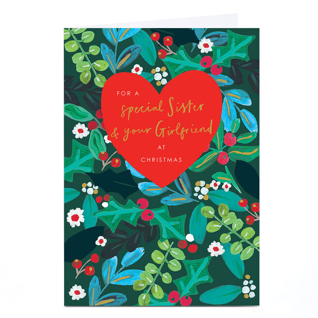 Personalised Christmas Card - A Special Sister & Your Girlfriend