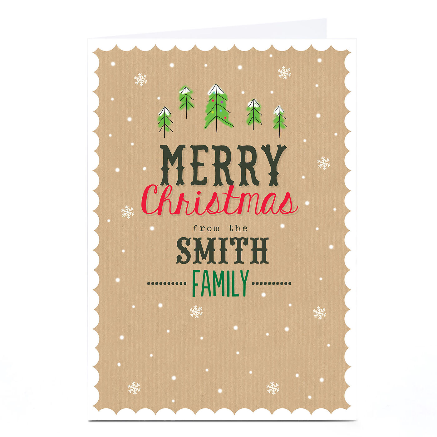 Buy Personalised Christmas Card From The Family for GBP 1.79 Card Factory UK