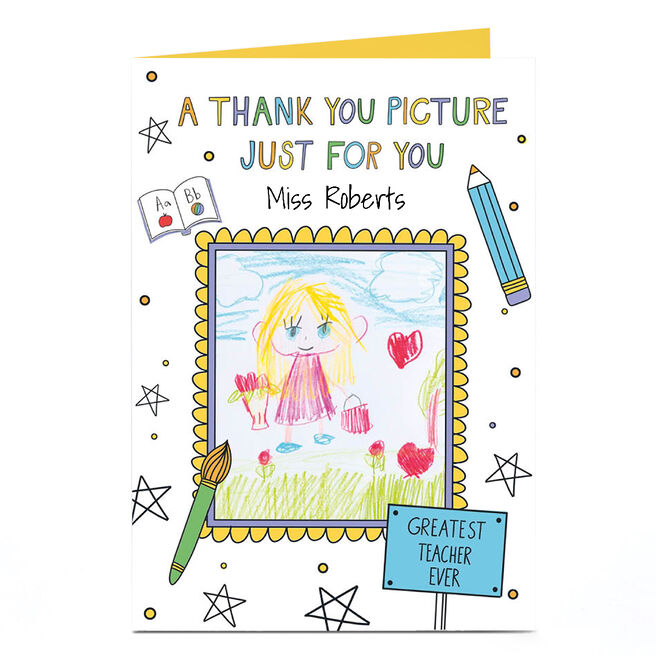 Photo Thank You Teacher Card - A Thank You Picture