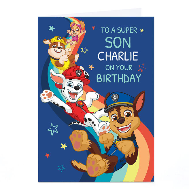 Personalised Paw Patrol Birthday Card - To A Super...