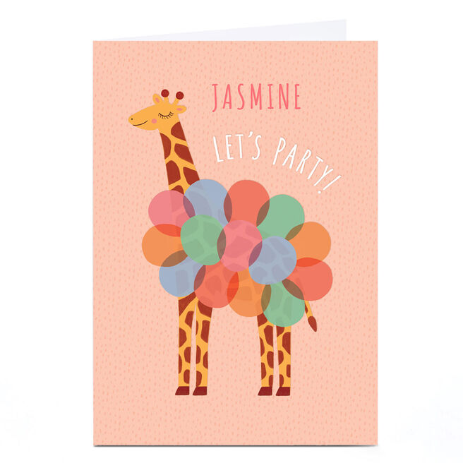 Personalised Hannah Steele Card - Let's Party!