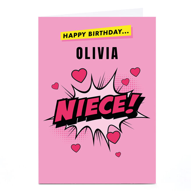 Personalised Hello Munki Birthday Card  - Niece
