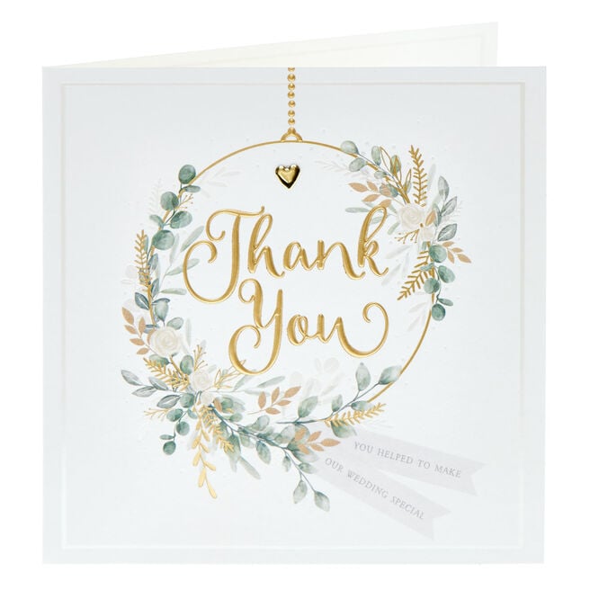 You Helped Make Our Day Special Wedding Day Thank You Card