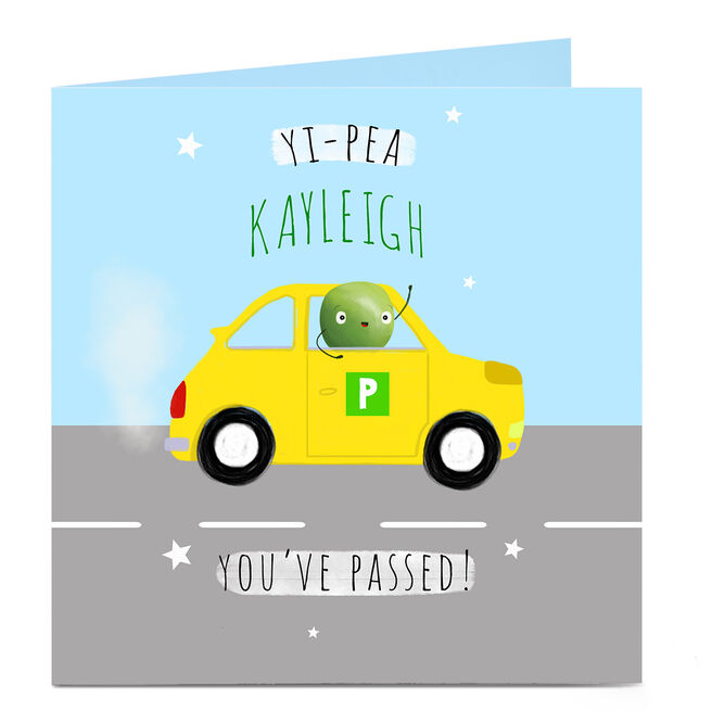 Personalised Congratulations Card - Yi-Pea You Passed