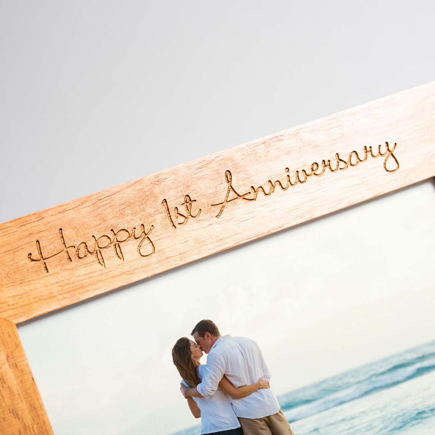 Buy Personalised Engraved Wooden Photo Frame Two Messages for GBP 15.